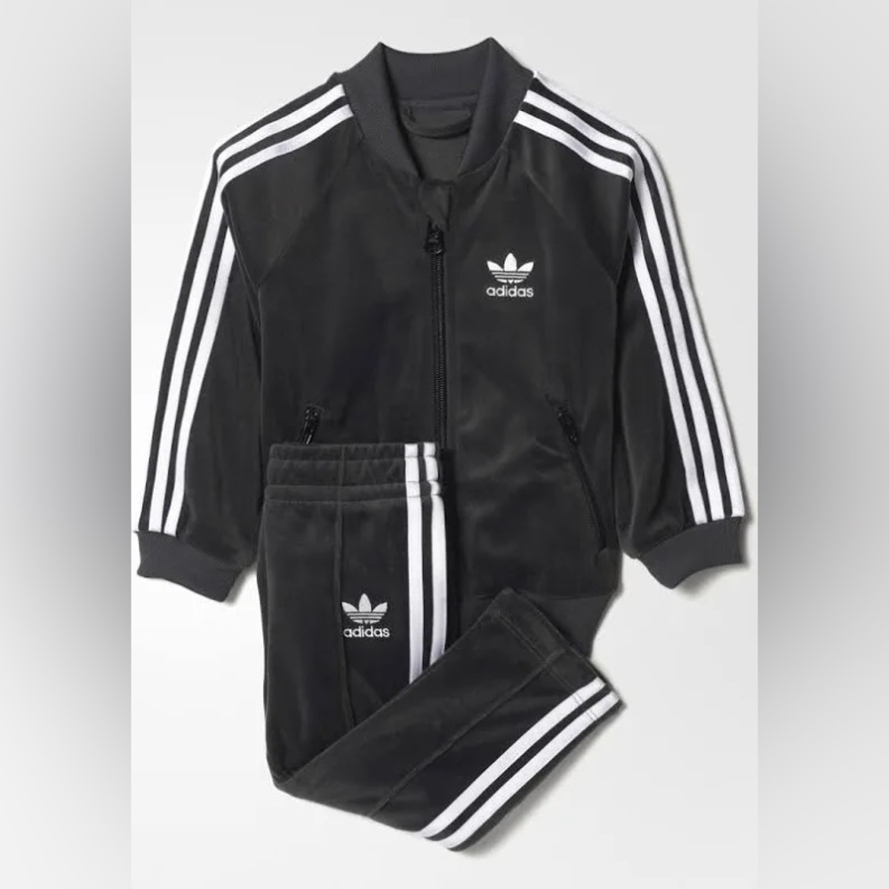 Adidas Originals Velour Infant Tracksuit set 3T